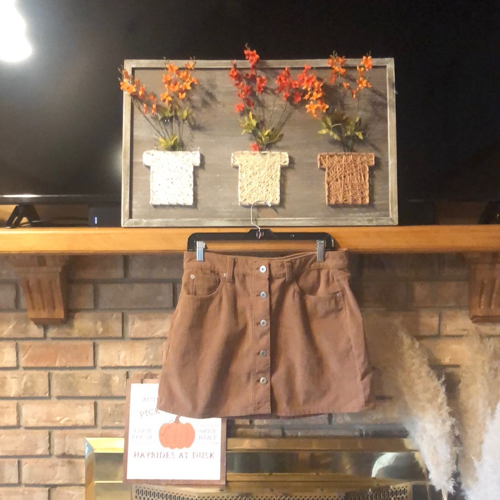 Ladies button front skirt